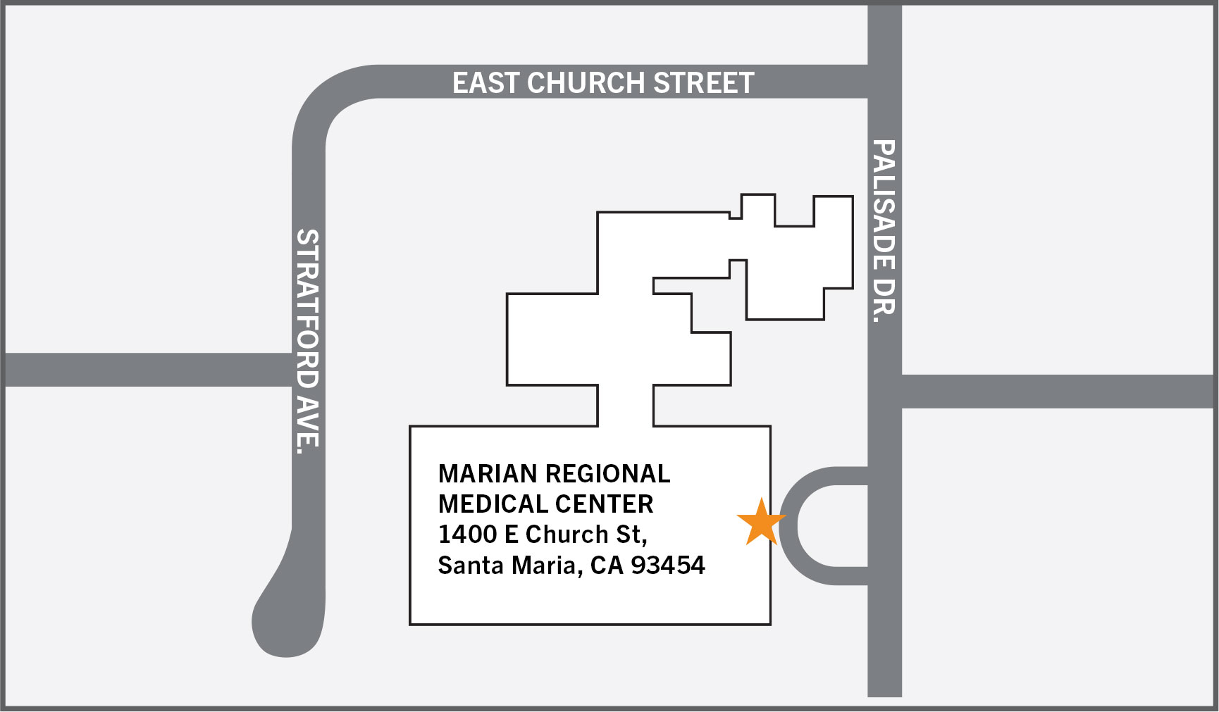 Map of Marian Regional Medical Center